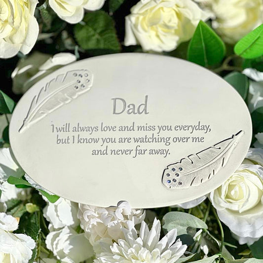 "Remembering You" Feather Plaque - Dad