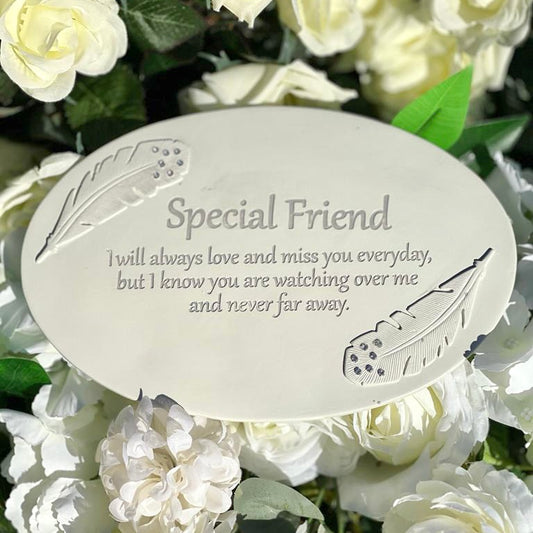 "Remembering You" Feather Plaque - Special Friend