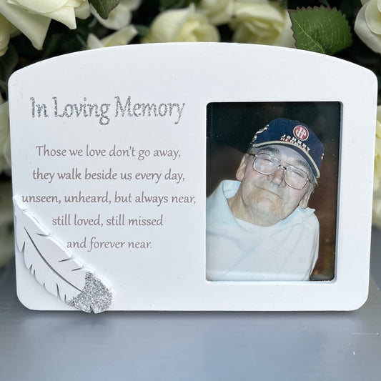"In Loving Memory" Feather Frame
