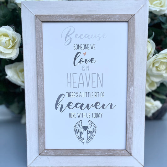 "Because Someone We Love is in Heaven" Frame