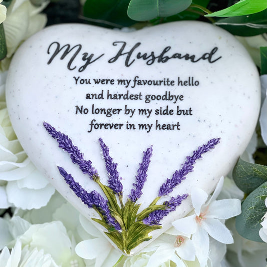 Lavender "Healing Hearts" Plaque - Husband