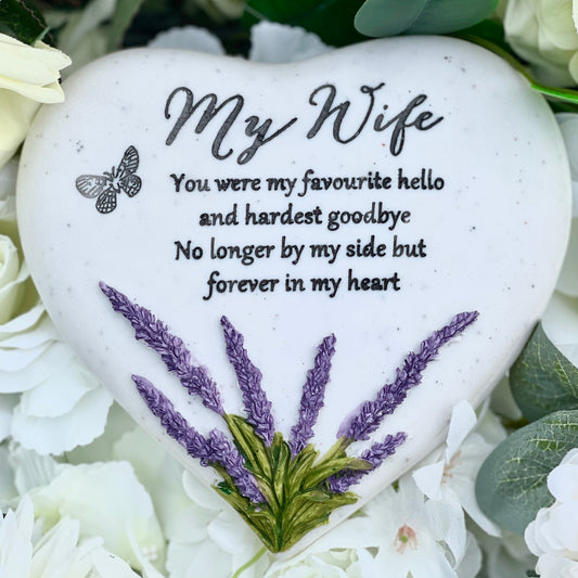 Lavender "Healing Hearts" Plaque - Wife