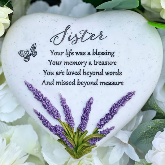 Lavender "Healing Hearts" Plaque - Sister