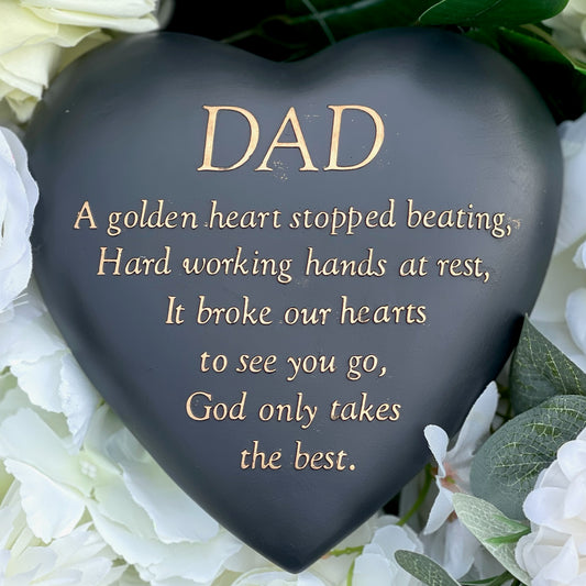 "Golden Heart" Plaque - Dad