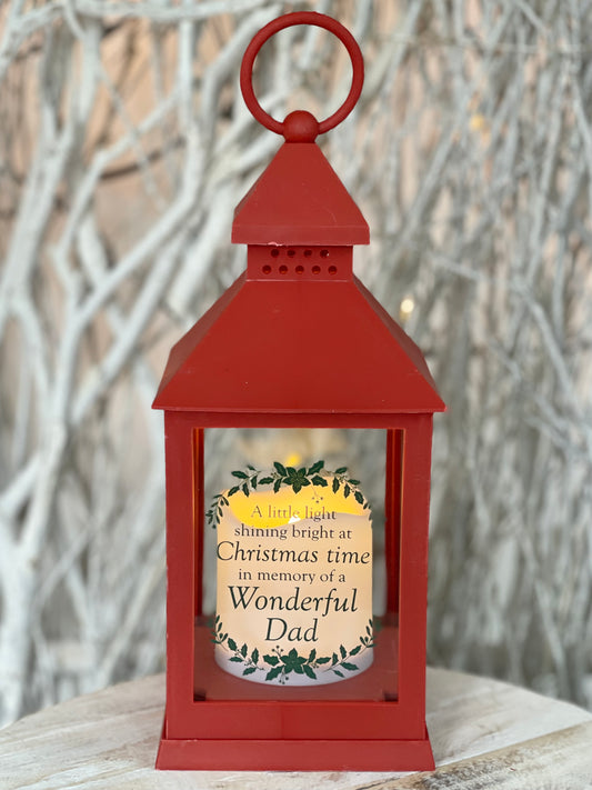"Light Of Our Loved Ones" Christmas Lantern - Dad