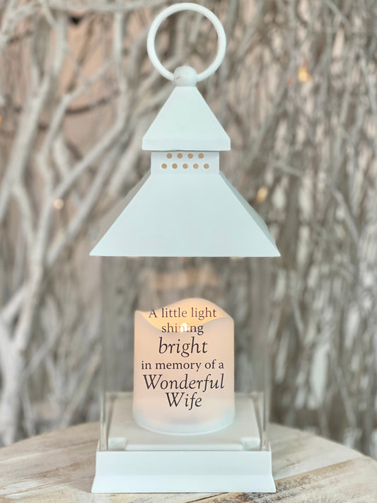 "Light Of Our Loved Ones" Lantern - Wife