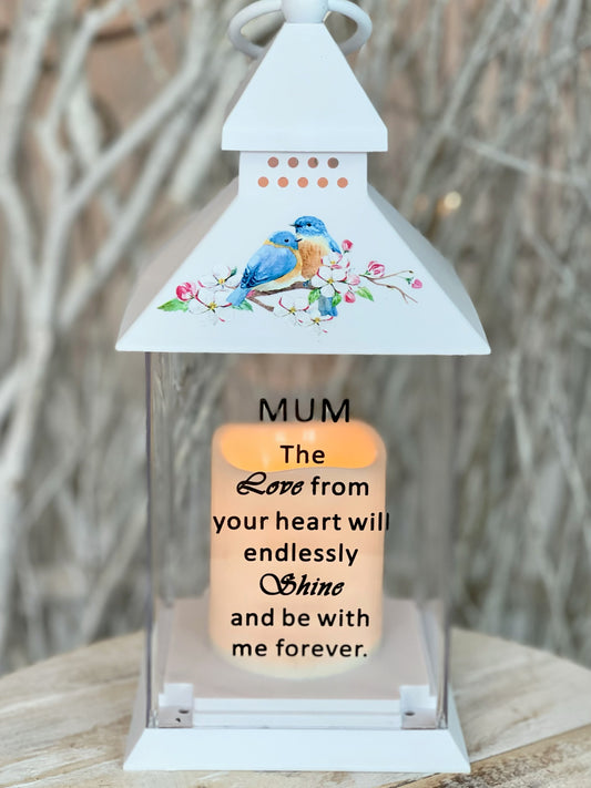 "Light Of Our Loved Ones" Bird Lantern - Mum
