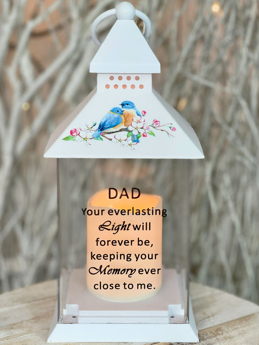 "Light Of Our Loved Ones" Bird Lantern - Dad