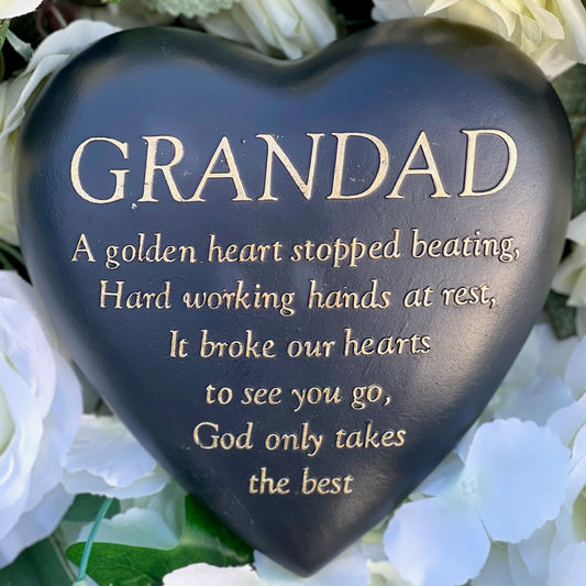 "Golden Heart" Plaque - Grandad
