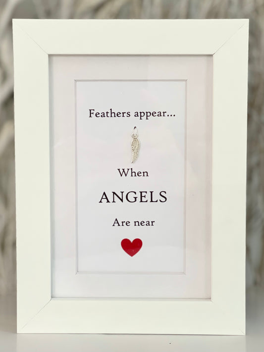 "Wings of Love" Box Frame - Feathers Appear