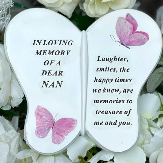 "Butterfly Blessings" Plaque - Nan