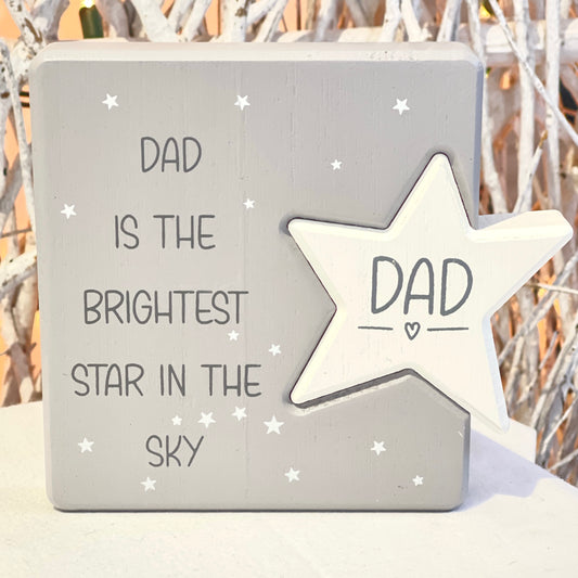 "Brightest Star" Plaque - Dad