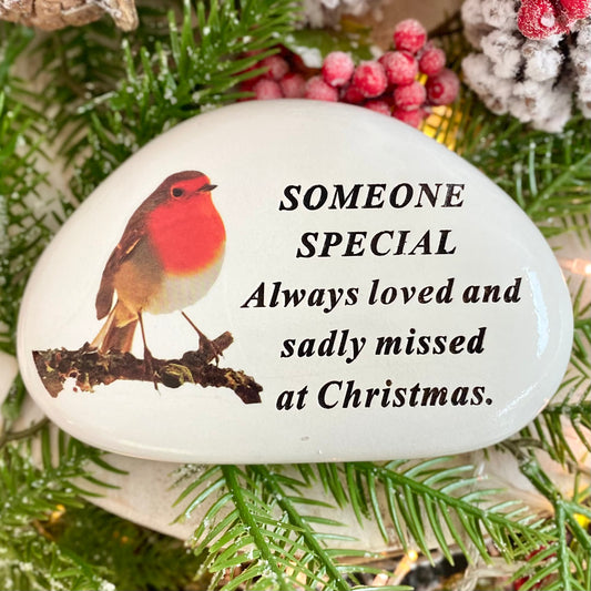 "Robins Appear" Pebble - Someone Special