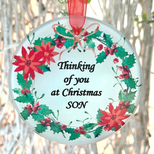 "Blessed Memories" Hanging Ornament - Son