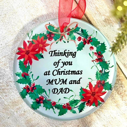 "Blessed Memories" Hanging Ornament - Mum & Dad