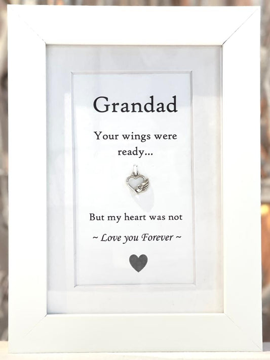 "Wings of Love" Box Frame - Grandad