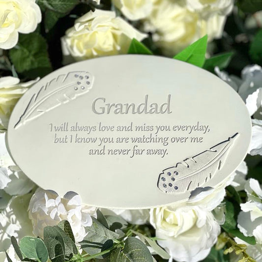 "Remembering You" Feather Plaque - Grandad
